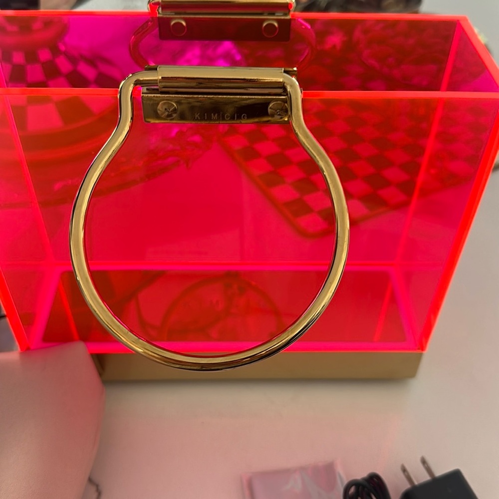 KIMCIG light up coral acrylic purse